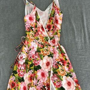 Forever 21 floral wrap around dress
